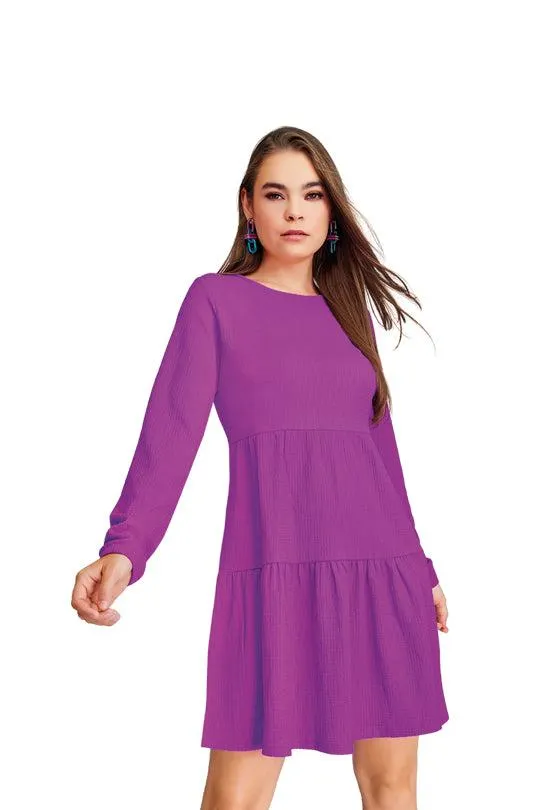 Vestido morado con textura 99171