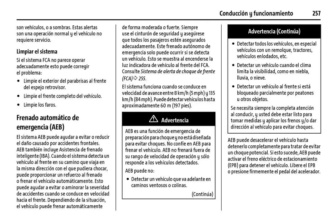 Catálogo de Chevrolet Corvette Stingray Manual del propietario 22 de enero al 31 de diciembre 2025 - Pagina 258