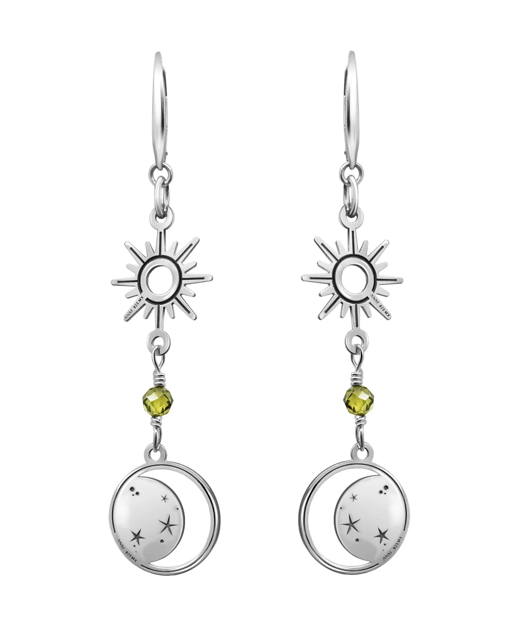 Aretes Anamora Astros Sol Y Luna C’rculo