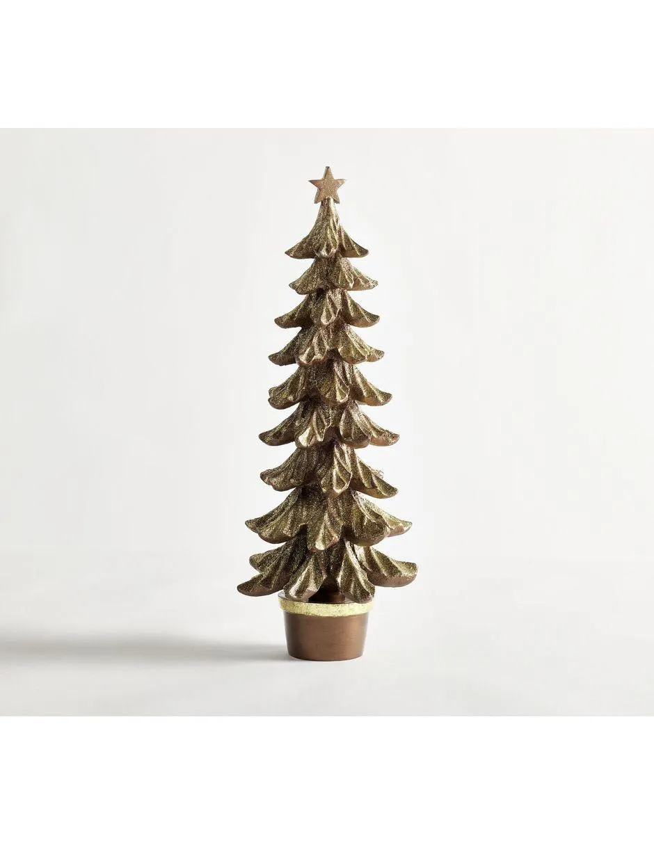 Pino decorativo navideño Gold Textured