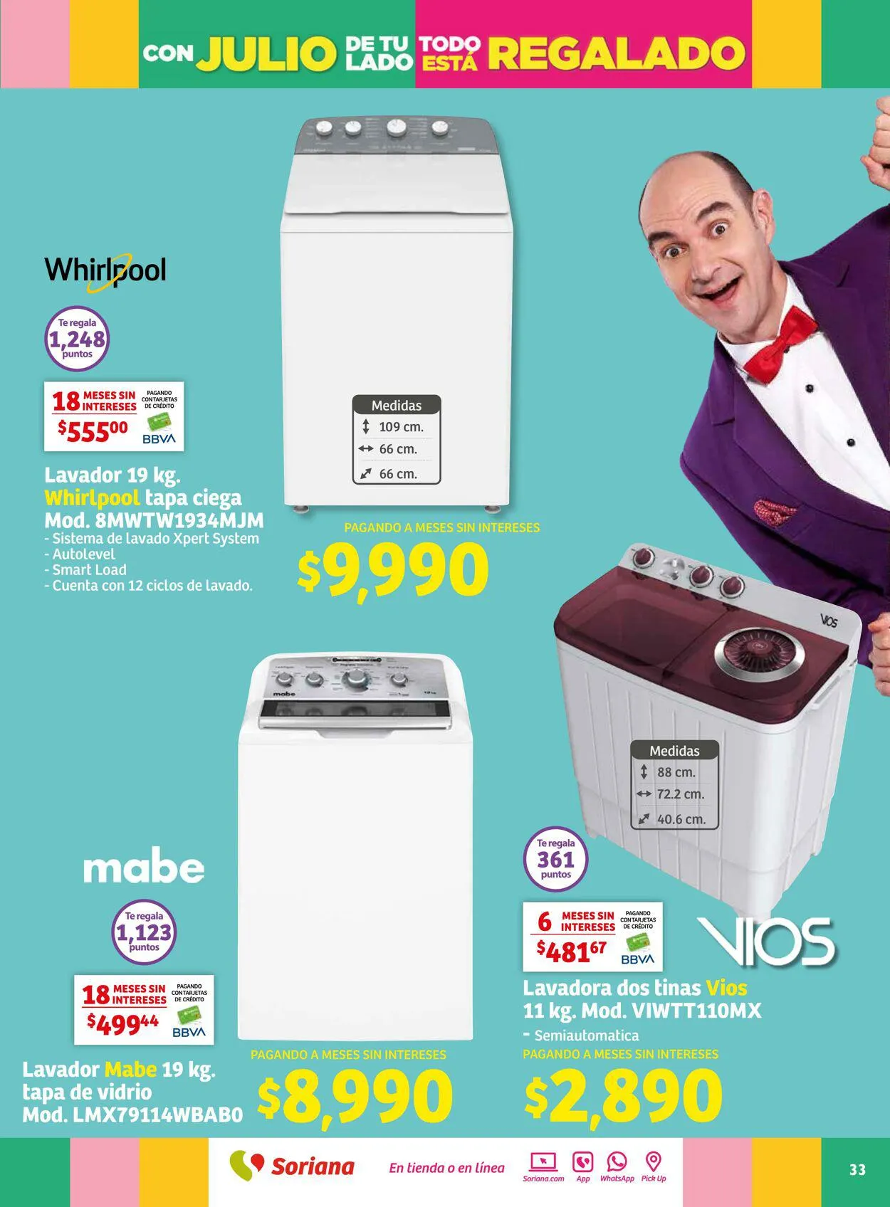 Catálogo de Soriana - Folleto Julio Regalado Mercado Nacional Oferta actual 13 de julio al 20 de julio 2023 - Pagina 33