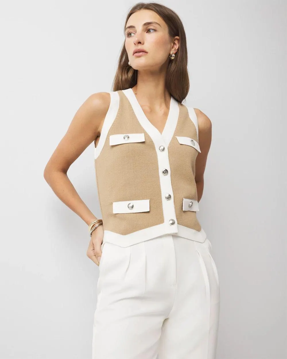 Colorblock Sweater Vest