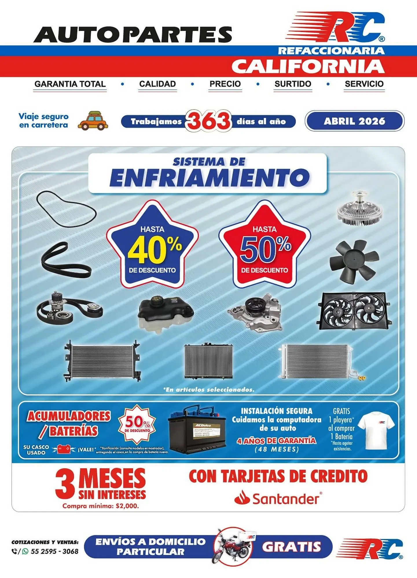 Catálogo de Catálogo Refaccionaria California 1 de abril al 30 de abril 2026 - Pagina 1