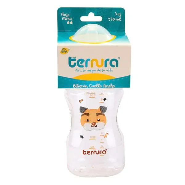 Biberon Ternura cuello ancho dec 9 oz