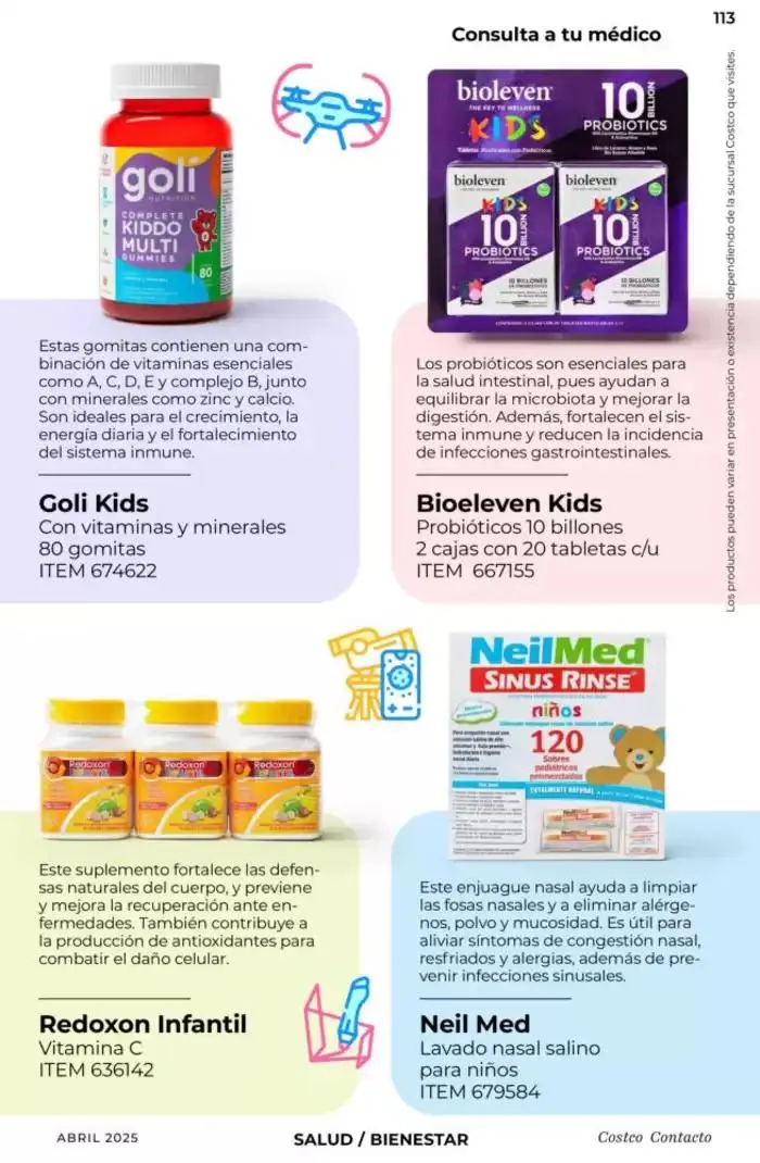Catálogo de Catálogo Costco 1 de abril al 30 de abril 2025 - Pagina 113