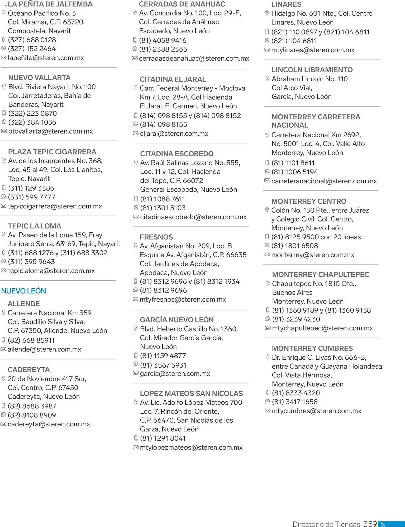 Catálogo de Catálogo Steren 1 de enero al 1 de enero 2027 - Pagina 371