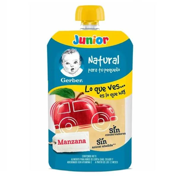 Papilla Gerber junior manzana pouch 95 g
