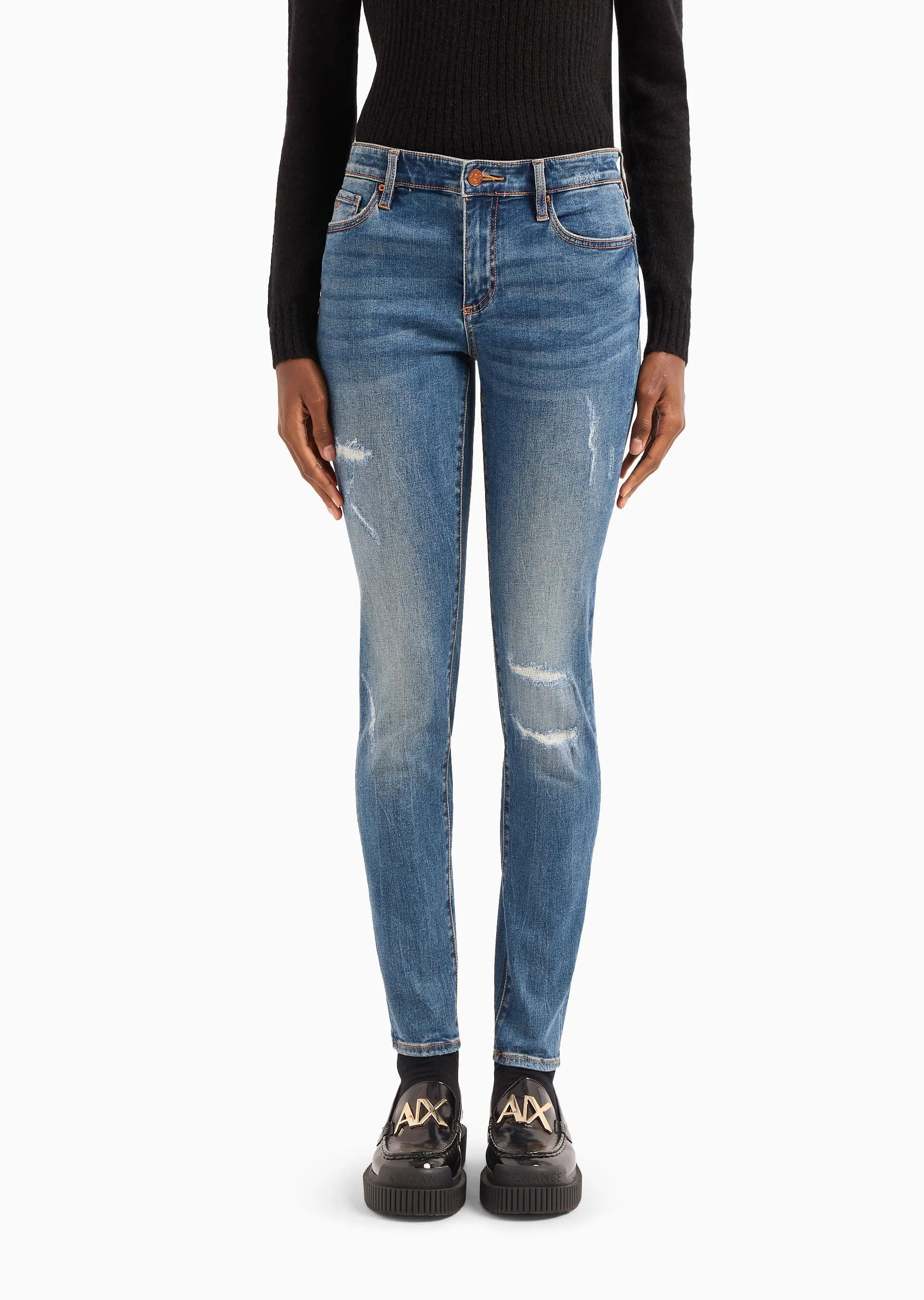 Armani Sustainability Values J01 jeans de mezclilla súper skinny
