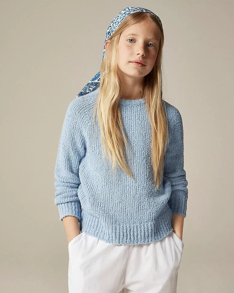 Girls' Marina beach sweater in cotton blend