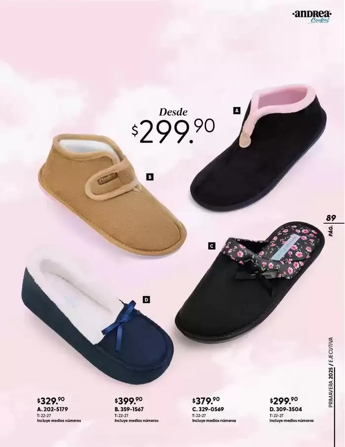 Catálogo de ANDREA | CALZADO CONFORT 26 de enero al 24 de mayo 2025 - Pagina 89