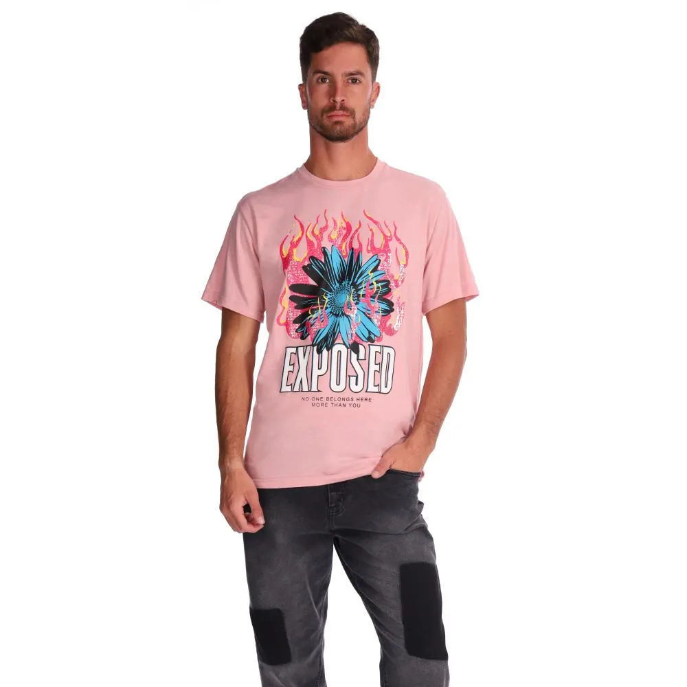 Playera Hummo Hombre Con Estampado Frontal Exposed