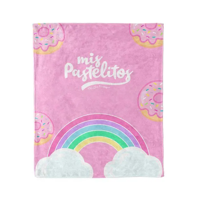 COBERTOR SERENITY FRAZADA MIS PASTELITOS ARCOIRIS