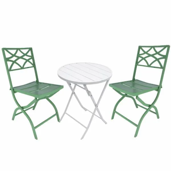 COMBO BISTRO MESA Y SILLAS PLEGABLE VERDE