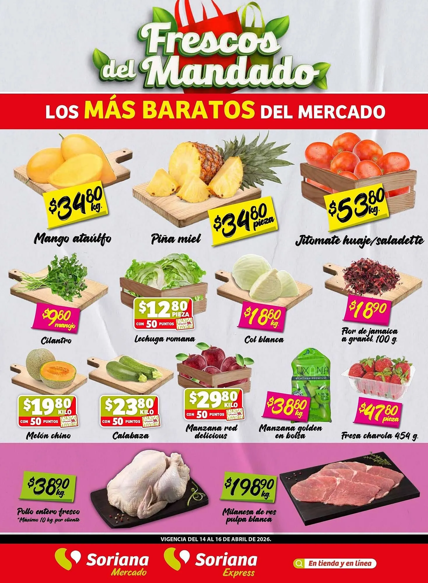 Catálogo de Folleto Soriana Mercado 14 de abril al 16 de abril 2026 - Pagina 1