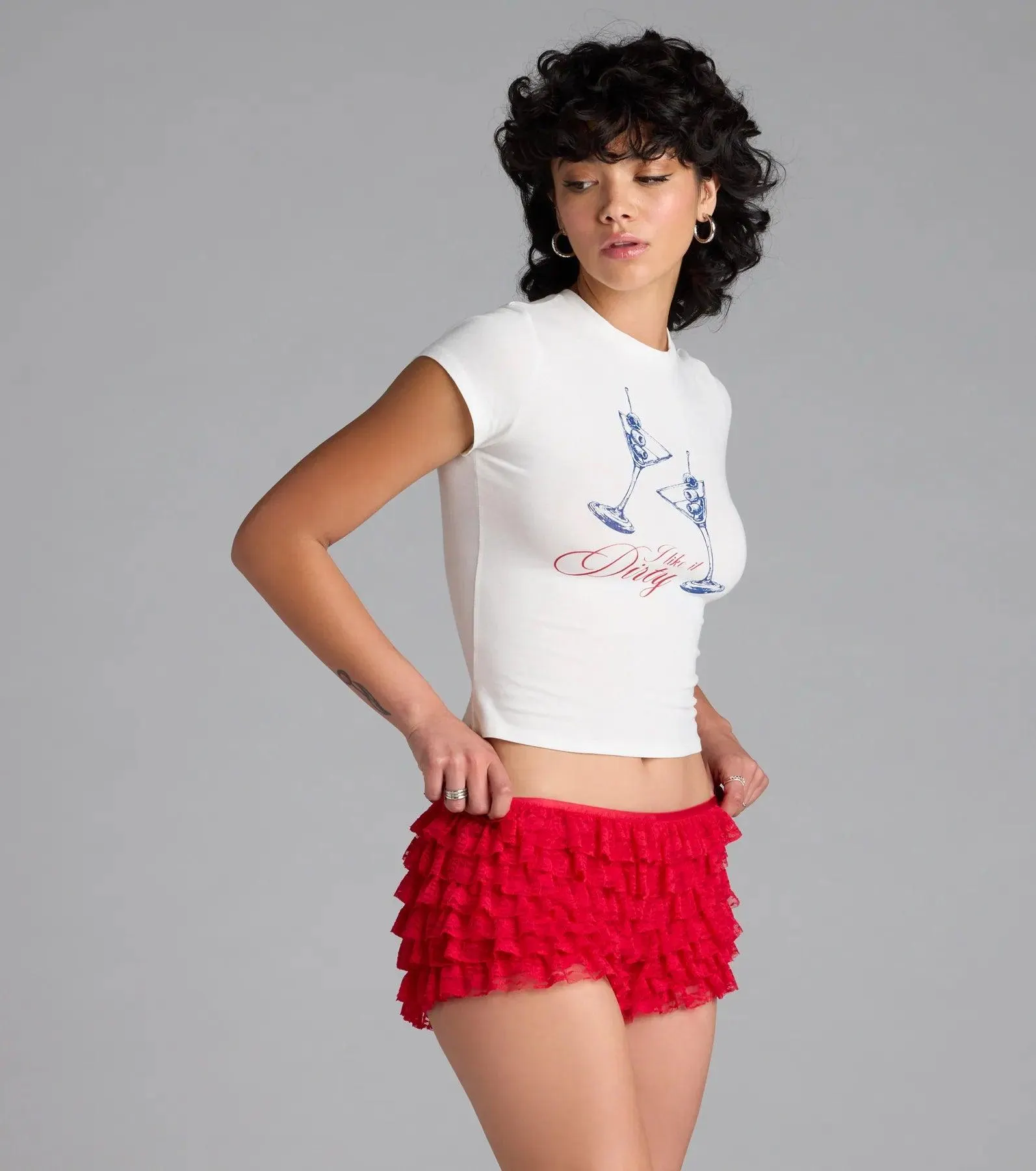 Dirty Martini Crop Graphic Tee