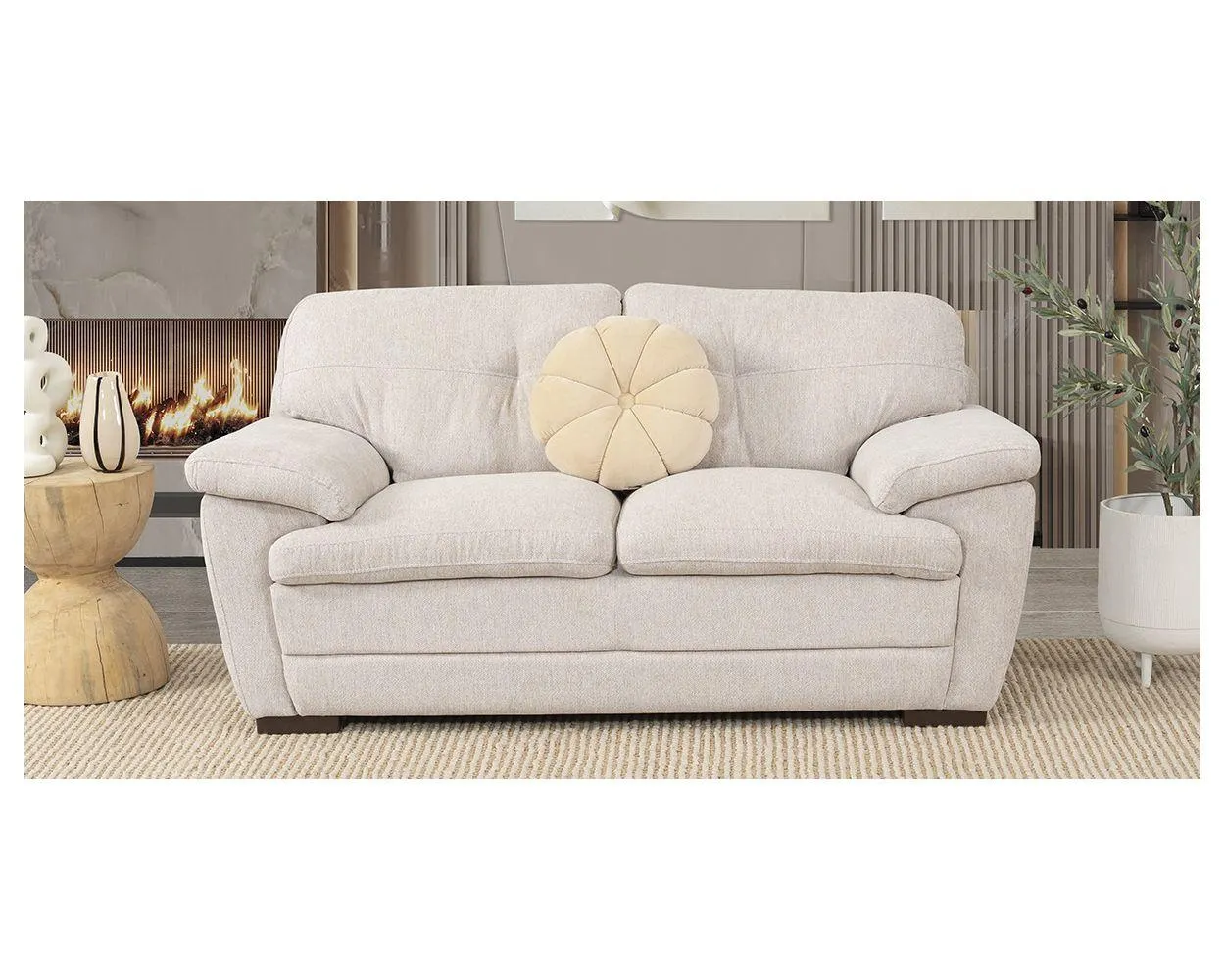 Sofá 2 Plazas Jerry Promo Beige (Boal)