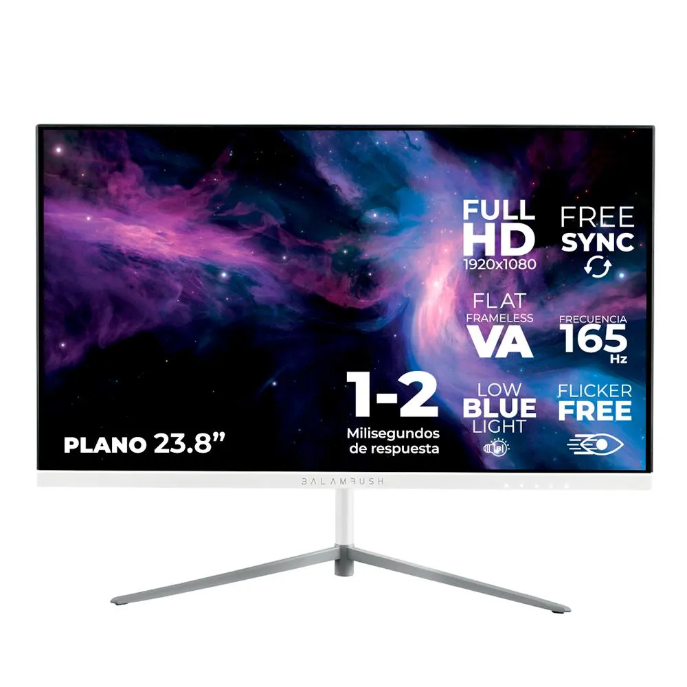 Monitor Gamer Balam Rush Ultra Odyssey MTX24G 23.8 / Full HD / FreeSync / 144Hz Up to 165Hz / HDMI / Blanco / BR-933087