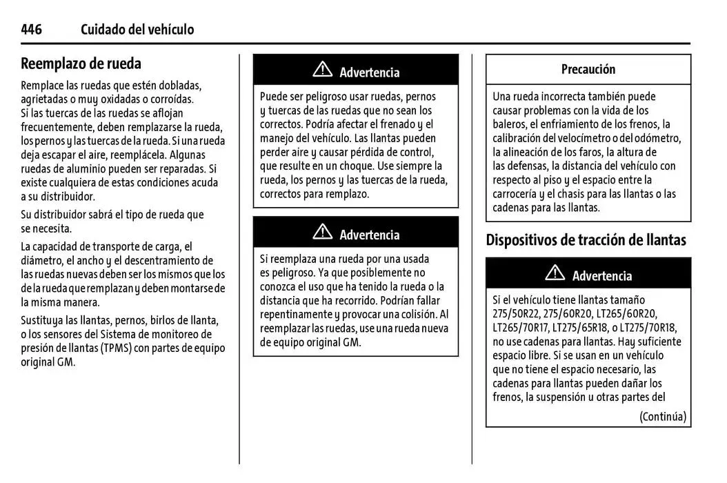 Catálogo de Cheyenne 2025 Manual del propietario 22 de enero al 31 de diciembre 2025 - Pagina 447