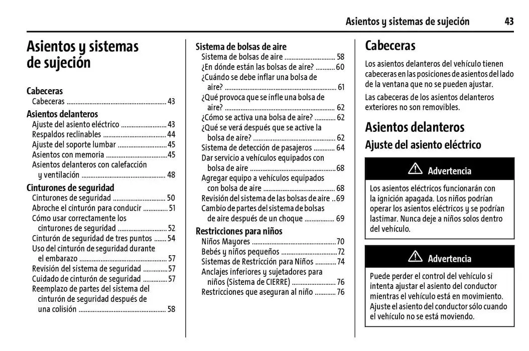 Catálogo de Chevrolet Corvette Stingray Manual del propietario 22 de enero al 31 de diciembre 2025 - Pagina 44