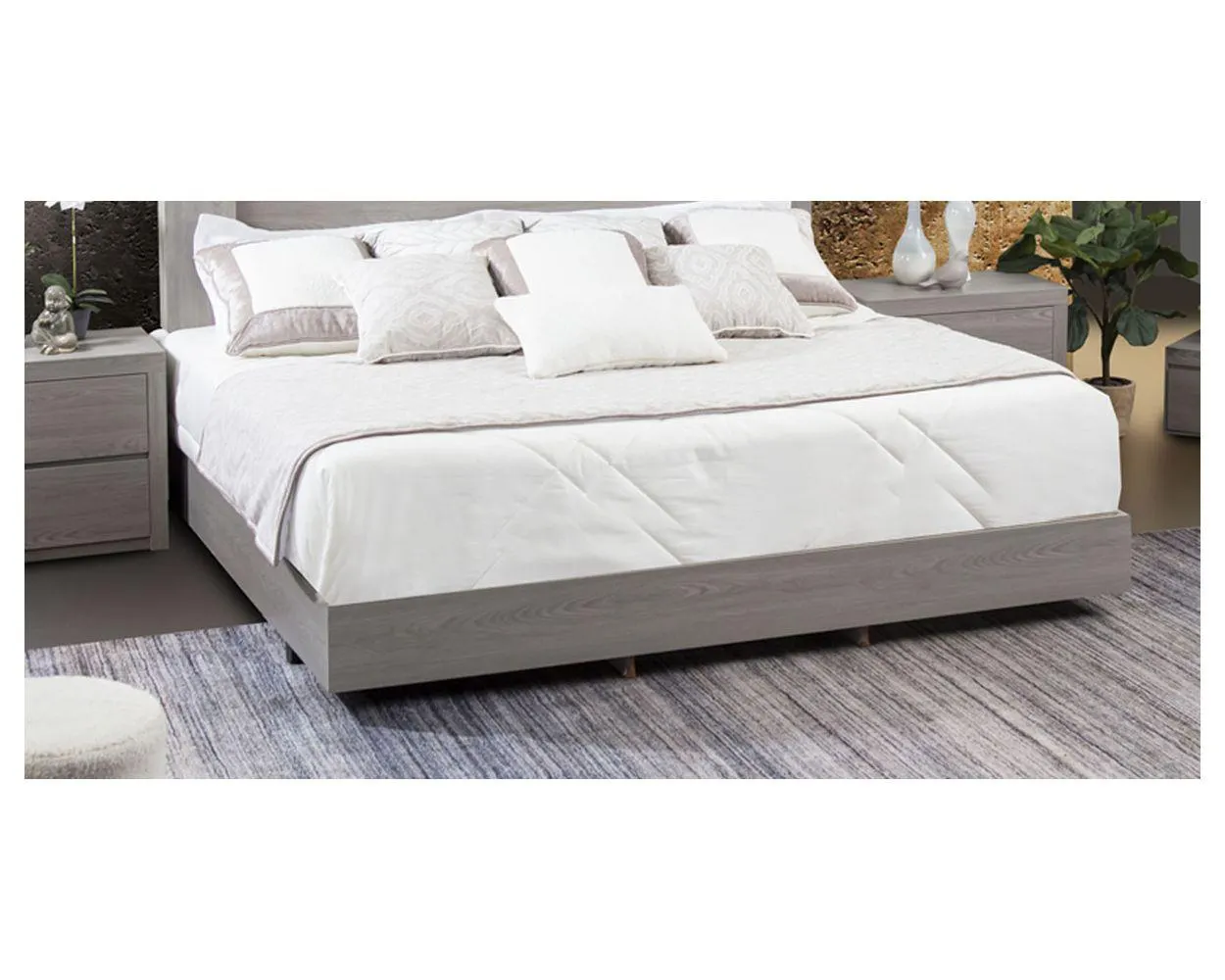 Base De Cama King Size Marbella Gris