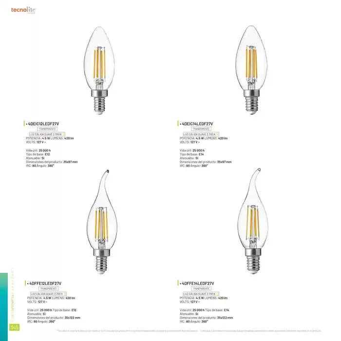 Catálogo de Catálogo Lamparas 2024 10 de octubre al 31 de enero 2025 - Pagina 33