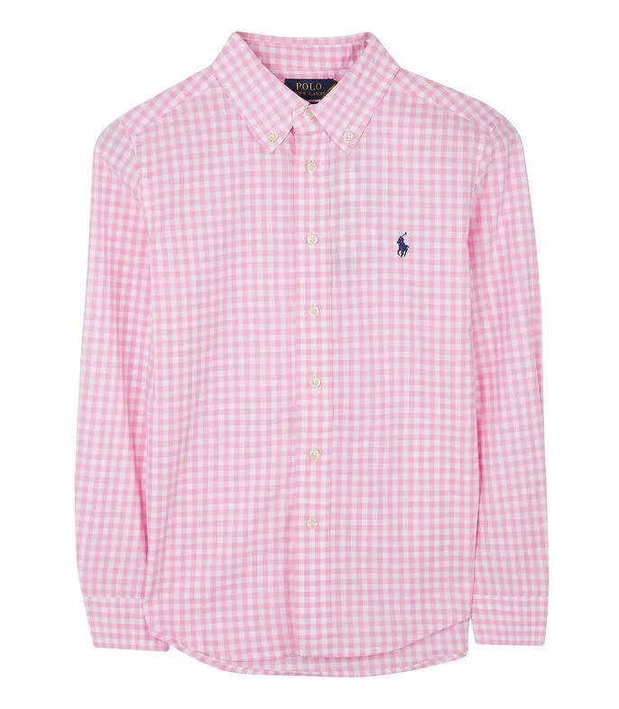 Camisa de cuadros con manga larga Niño