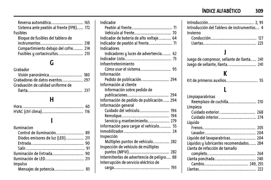 Catálogo de BrightDrop 400 Y BrightDrop 600 Manual del propietario 22 de enero al 31 de diciembre 2025 - Pagina 310