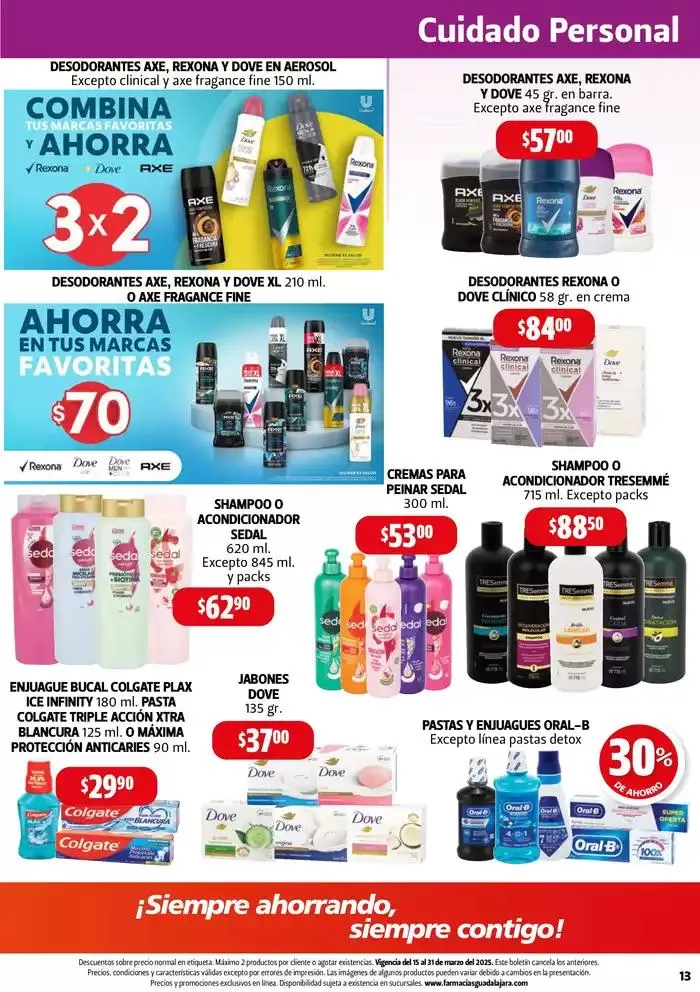 Catálogo de Boletín Farmacias Guadalajara! 15 de marzo al 31 de marzo 2025 - Pagina 13