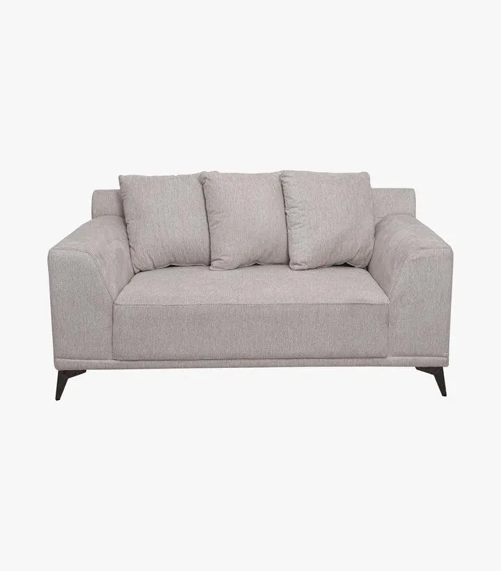 Love seat Maren de tela color beige