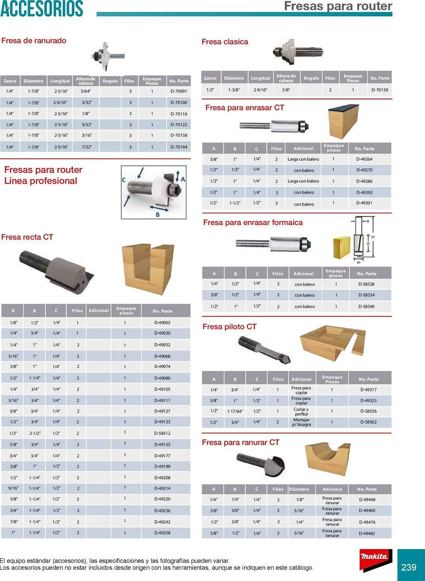 Catálogo de Catálogo Makita 8 de julio al 31 de diciembre 2025 - Pagina 239