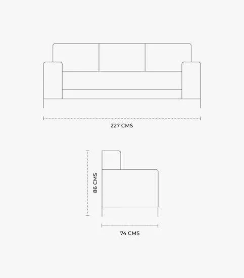 Sala Kristen Sofá Y Love en Tela Color Gris