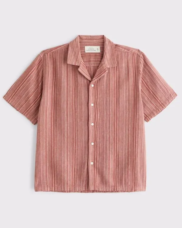 Camp Collar Summer Linen-Blend Shirt
