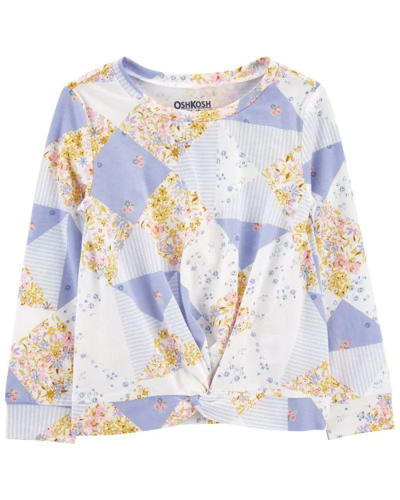 Blusa De Jersey De Parches Y Flores Oshkosh B'Gosh