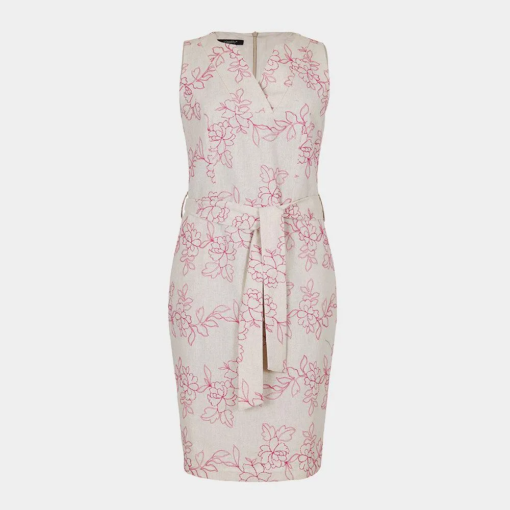 Vestido Floral en Contraste