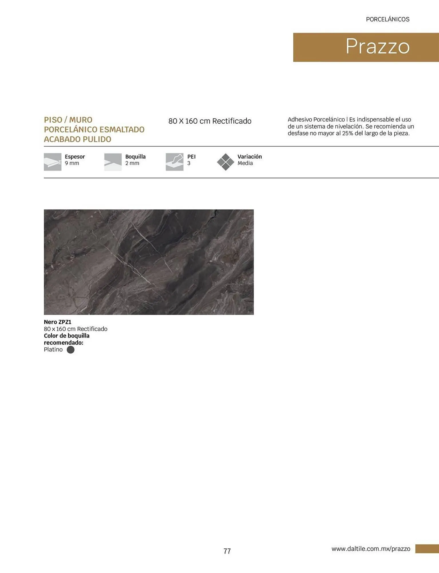 Catálogo de Catálogo Daltile 1 de enero al 31 de diciembre 2024 - Pagina 77