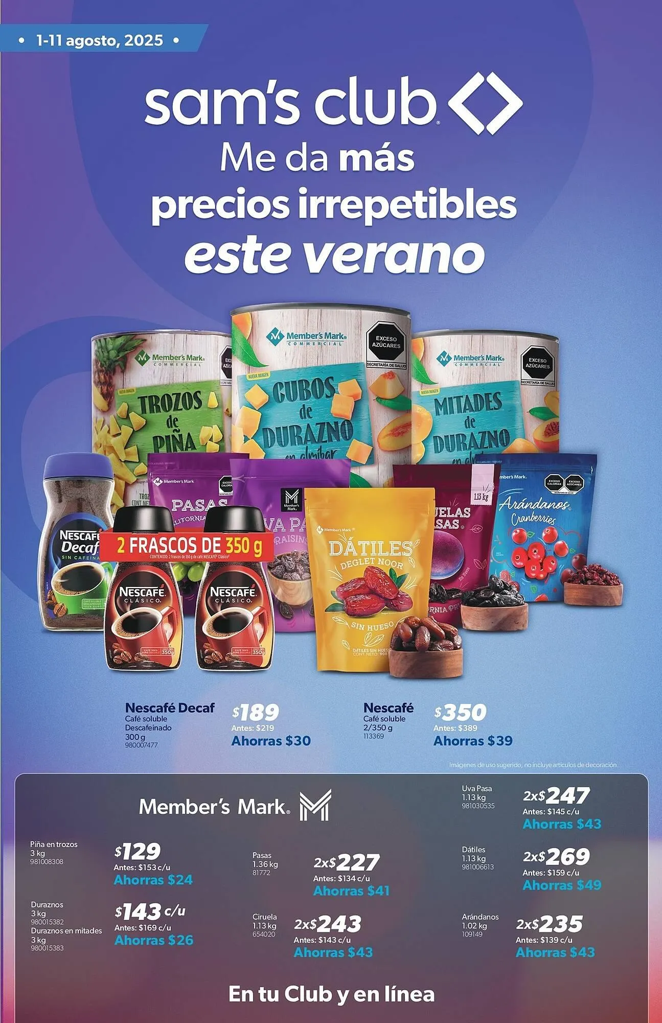 Catálogo de Catálogo Sam's Club 1 de agosto al 11 de agosto 2025 - Pagina 1