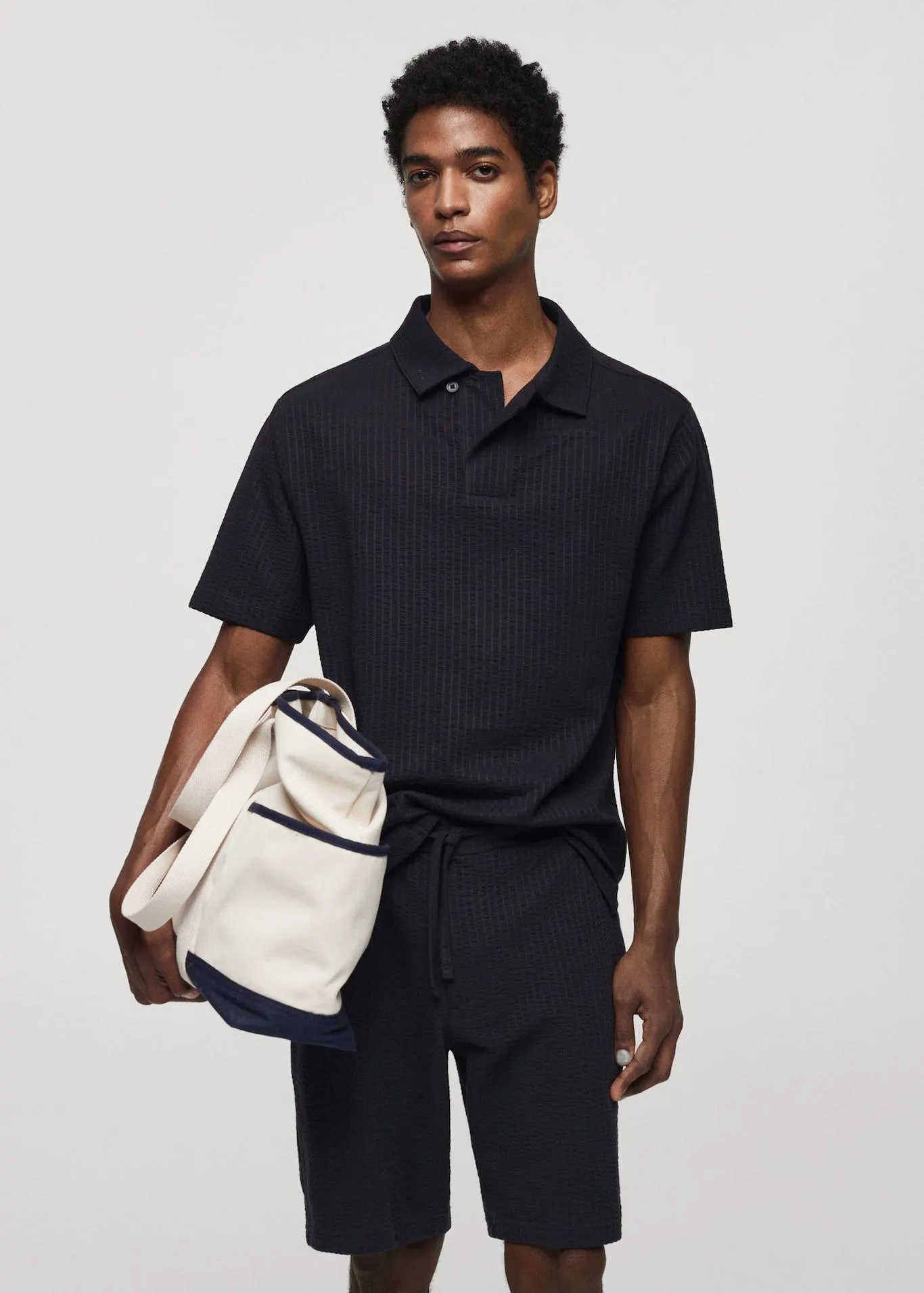 Polo algodón seersucker