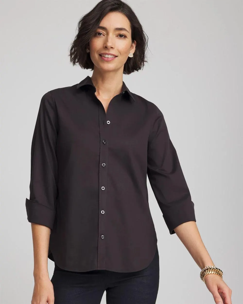 Stretch-Sateen Shirt