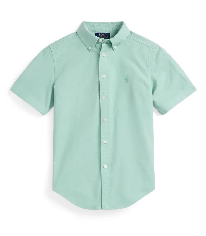 Camisa Oxford lisa manga corta Niño