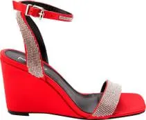 sandalia cuña piedras