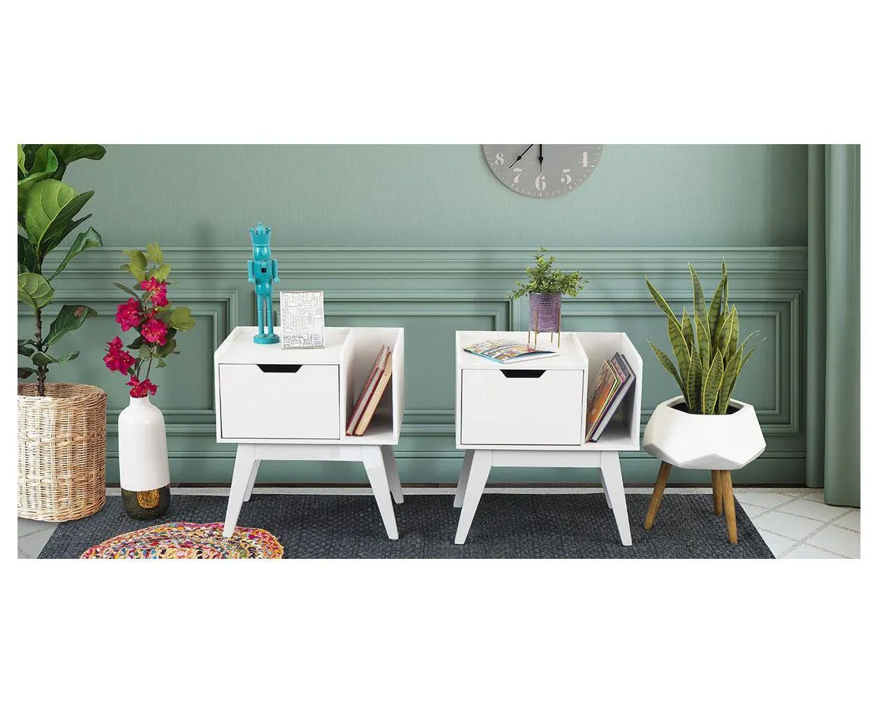 Buró con Revistero Zeus Blanco I