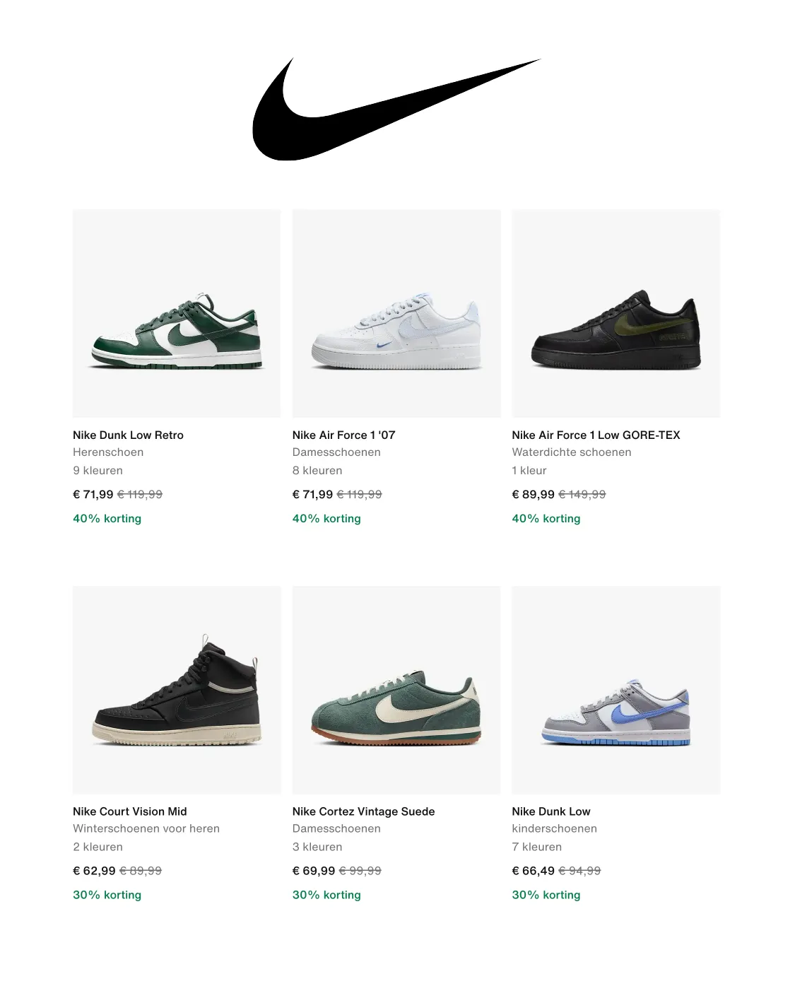 Speciale promoties van Nike van 29 januari tot 19 februari 2025 - folder pagina 