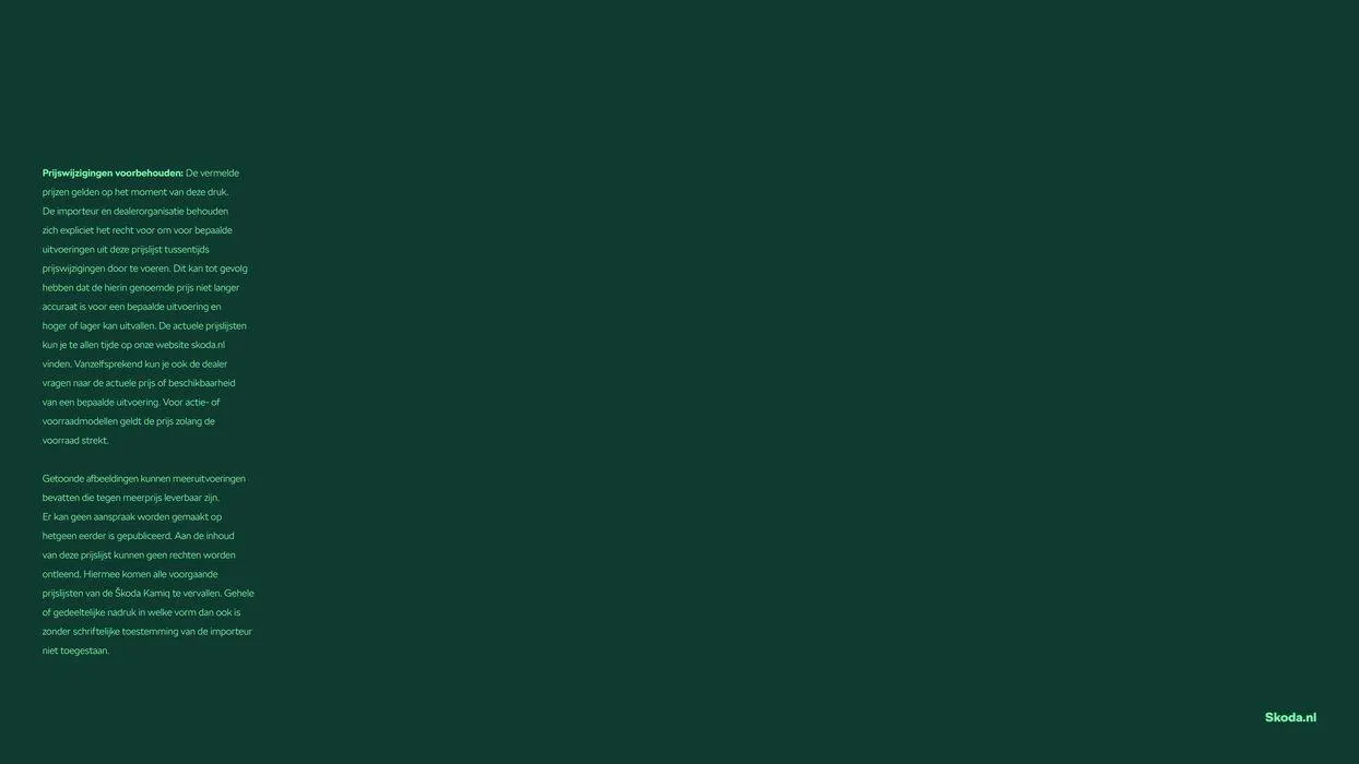 Škoda Kamiq prijslijst per 10 januari 2024 van 26 juni tot 26 juni 2025 - Folder pagina 21