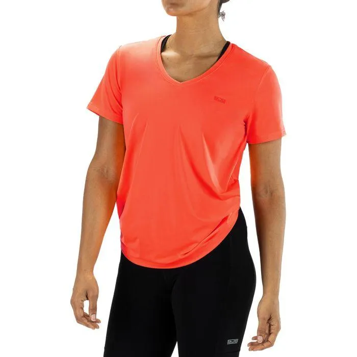 Ines tennisshirt dames vibrant orange