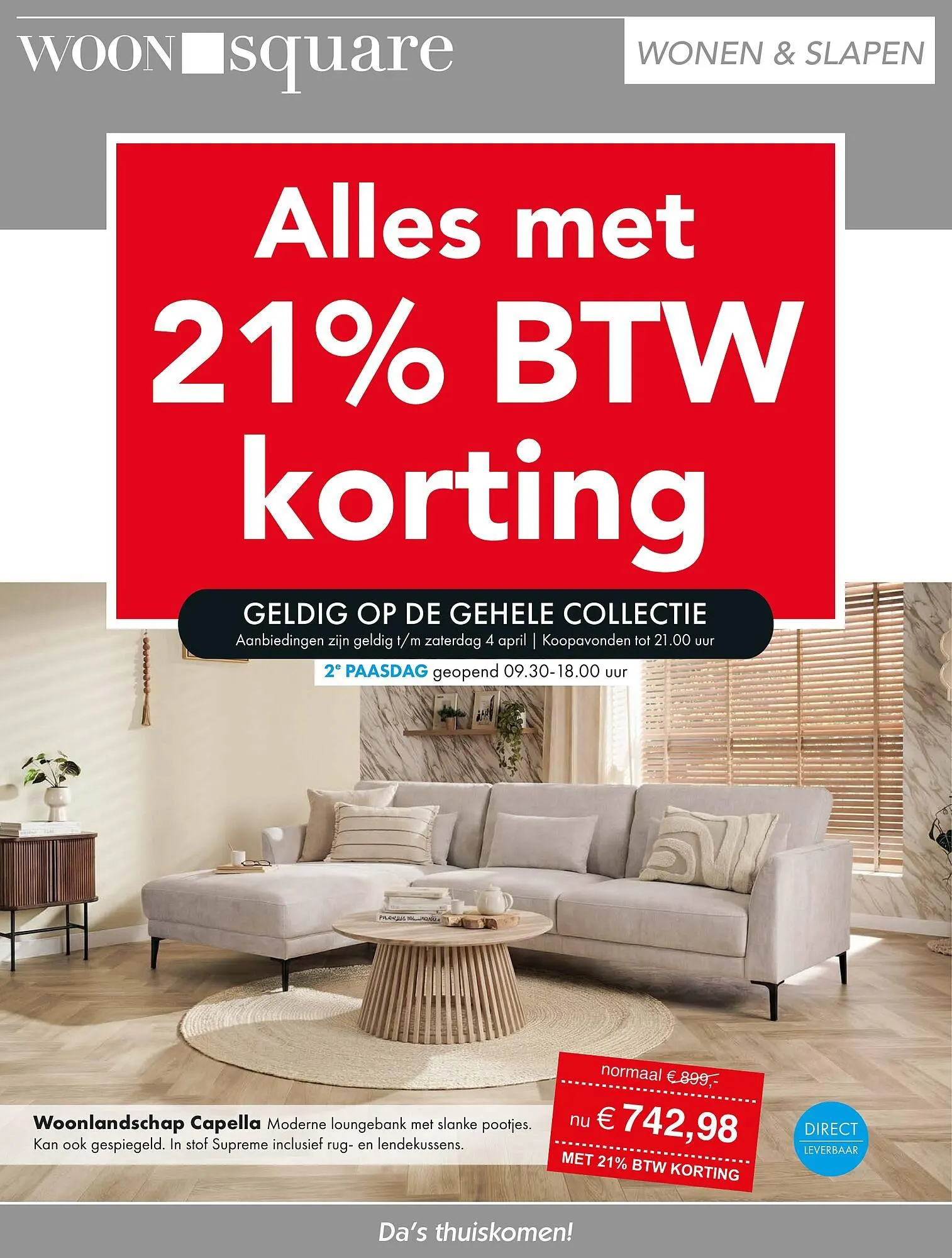 Woonsquare folder van 30 maart tot 4 april 2026 - Folder pagina 1