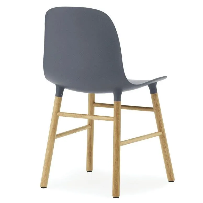 Eetkamerstoel Form - eikenhout/blauw