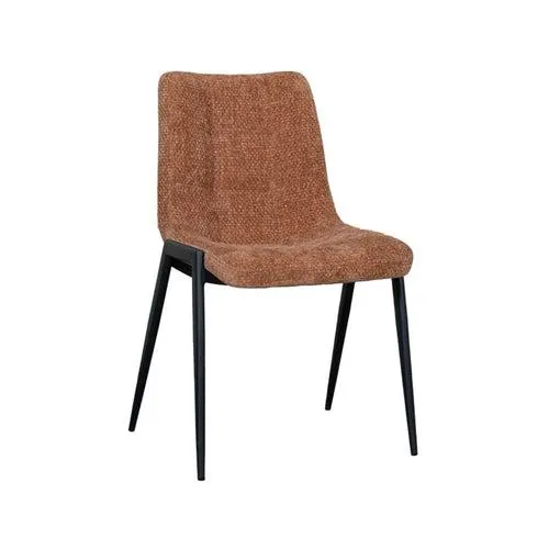 LABEL51 - Eetkamerstoel Noor - Cognac Elite - Zwart Metaal
