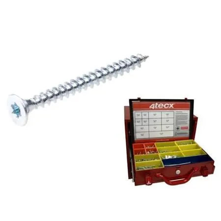 Assortimentskoffer Spaanplaatschroeven (Roestvast Staal / Vzk) - Torx