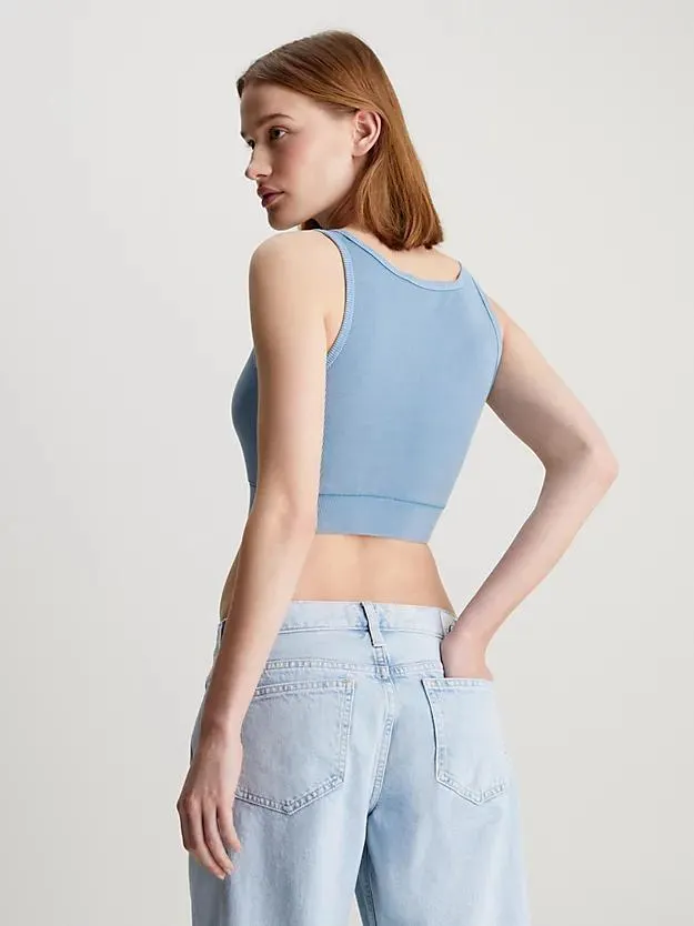 Washed Cotton Cropped Top