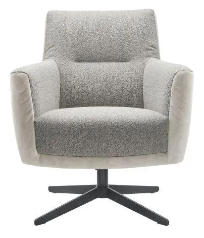 Draaifauteuil Malteno HR-schuim zitting grijs beige